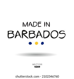 Hecho en Barbados, ilustración vectorial.
