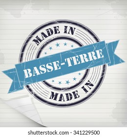 Made in Basse-Terre vector rubber stamp on grunge paper
