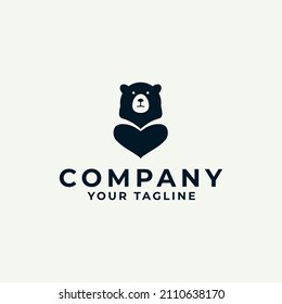 I made a Bear and love combined logo design, I hope you like it