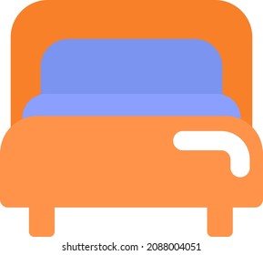 Made bed, grafik, Vektorgrafik, auf weißem Hintergrund.