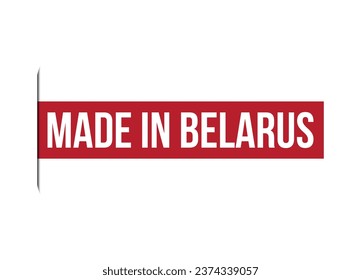 Made in Belarus red banner design vector illustration