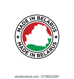 hergestellt in belarus stempel etikett design mit map element