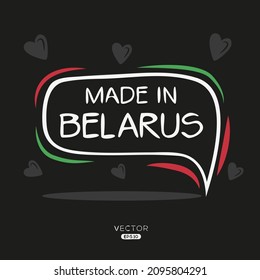 Hergestellt in Belarus, Vektorgrafik.