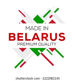 Hergestellt in Belarus, Vektorgrafik.