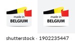 made in Belgian  vector stamp. badge with Belgian  flag