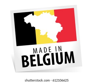 Made in Belgium with flag