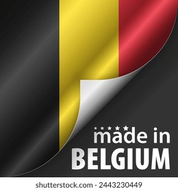 Made in Belgium graphic and label. Element of impact for the use you want to make of it.