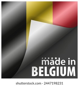 Made in Belgium graphic and label. Element of impact for the use you want to make of it.