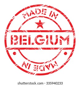 Made in Belgium grunge rubber stamp