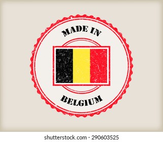 Made in Belgium grunge rubber stamp.Vector illustration.