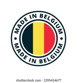 Made in Belgium label illustration