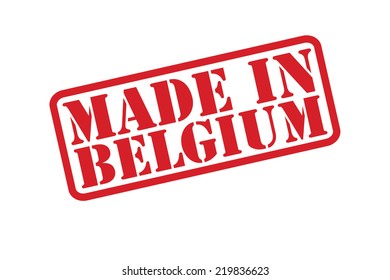 MADE IN BELGIUM red rubber stamp text vector over a white background.