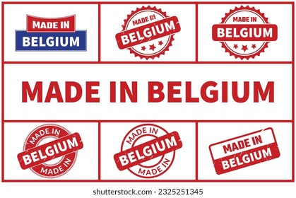 Made in Belgium Rubber Stempel Set