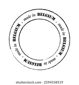 Made in Belgium simple black stamp