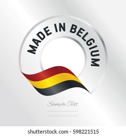 Made in Belgium transparent logo icon silver background
