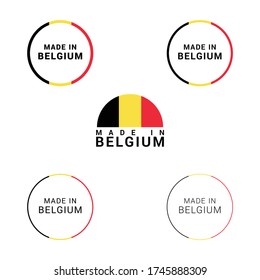 Made in Belgium vector badge.