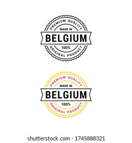 Hergestellt in Belgien Vektorzeichen.