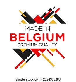Made in Belgium, vector illustration.