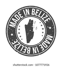 Made in Belize Quality Original Stamp Design. Vector Art Seal Badge Illustration.