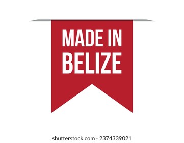 Dibujo vectorial de diseño de pancartas rojas hecho en Belice