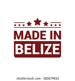 Made in Belize - Red rubber stamp design isolated on white background. vector illustration vintage texture. Vector illustration