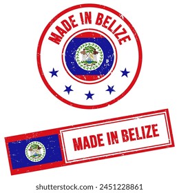 Made in Belize Stamp Sign Grunge Style