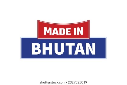 hergestellt in Bhutan Seal Vector