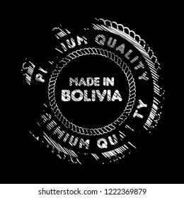 made in bolivia emblem, label, badge,seal. vintage stamp.package label. vector illustration
