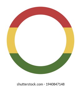 Made in Bolivia, rounded rectangles. Vector logo isolated on white background.