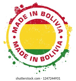 Made in Bolivia Stamp. Vector Illustration Sign.