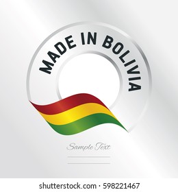 Made in Bolivia transparent logo icon silver background