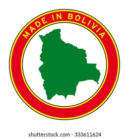 Made in Bolivia vector logo sticker button