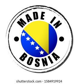 Made in bosnia coloring the flag. Symbol. Seal.