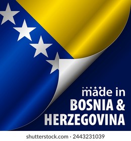 Made in Bosnia graphic and label. Element of impact for the use you want to make of it.