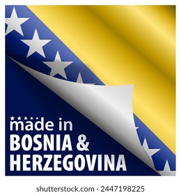 Made in Bosnia graphic and label. Element of impact for the use you want to make of it.