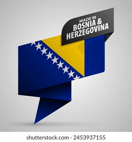 Made in Bosnia graphic and label. Element of impact for the use you want to make of it.