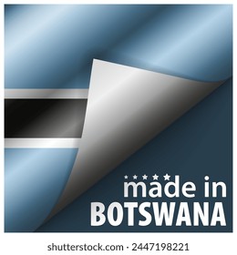 Made in Botswana graphic and label. Element of impact for the use you want to make of it.