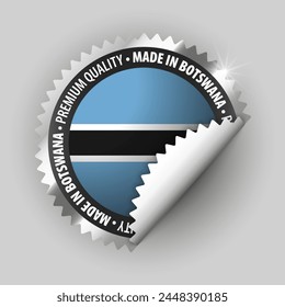 Made in Botswana graphic and label. Element of impact for the use you want to make of it.