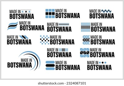 Made in Botswana graphic and label set. Element of impact for the use you want to make of it.
