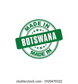 Made in BOTSWANA Grunge rubber Stamp Isolated On White Background.Vector illustration. Stamp Logo Icon Symbol Design