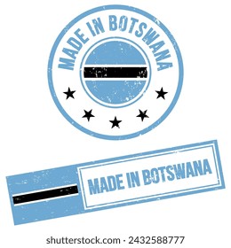 Made in Botswana Stamp Sign Grunge Style