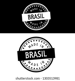 made in brasil stamp.Designed for your web site design, logo, app, UI