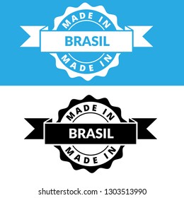 made in brasil stamp.Designed for your web site design, logo, app, UI