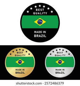 Made in Brazil Badge Tag Seal Stamp