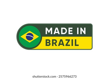Made in Brazil Banner Label Vector Design