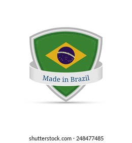 Made in Brazil flag on the shield