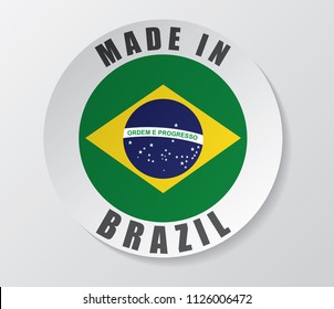 made in brazil flag vector