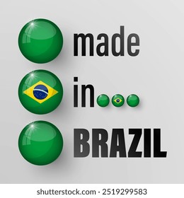 Hecho en Brasil gráfico y etiqueta. Elemento de impacto para el uso que desea hacer de él.