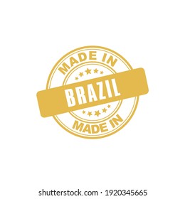 Made in BRAZIL Grunge rubber Stamp Isolated On White Background.Vector illustration. Stamp Logo Icon Symbol Design