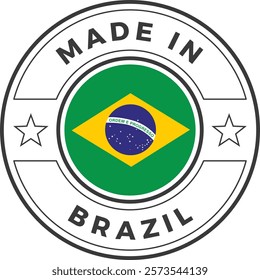 Made in Brazil Icon Vector Stamp Illustration